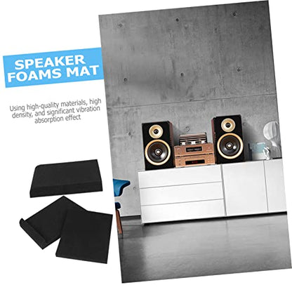Toyvian 6pcs Speaker Isolation Pads High Density Foam Cushions for Stable Sound Support for Small Speakers and Studio Monitors