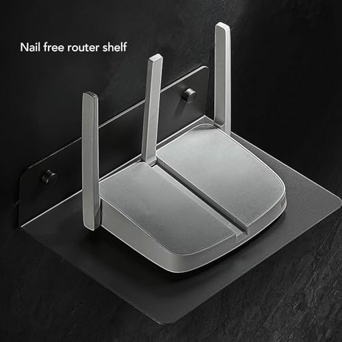 Projector Shelf, Stainless Steel Router Shelf Wall Mount Floating Shelves Stand Thickened Set Top Box Rack TV Screen Holder for Cable Box, Speaker, DVD Player, Game Console
