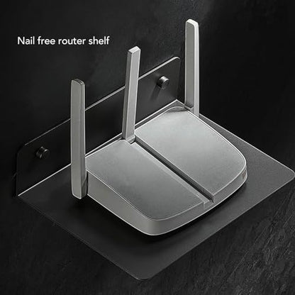 Projector Shelf, Stainless Steel Router Shelf Wall Mount Floating Shelves Stand Thickened Set Top Box Rack TV Screen Holder for Cable Box, Speaker, DVD Player, Game Console