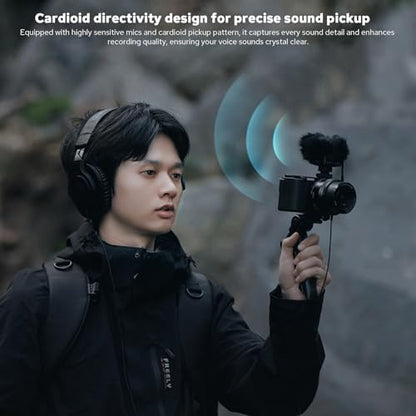 ZENIKO OC-D1 Stereo Dual Shotgun Mic Rotatable Microphone for Camera Phone