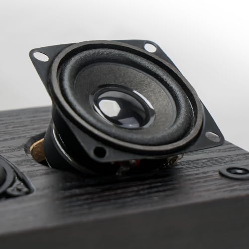 RIOWOIS Passive Bookshelf Speakers for Home Theater Surround Sound, Satellite Stereo Speakers with Crisper Sound and Classic Wood Grain for Record Player/Computer/TV, Wall Mountable, One Pair. | 6Ω, 2.75" Woofer, Silk Dome Horn Tweeter, Cables not Include