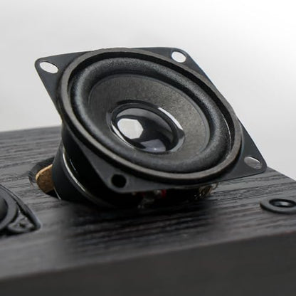RIOWOIS Passive Bookshelf Speakers for Home Theater Surround Sound, Satellite Stereo Speakers with Crisper Sound and Classic Wood Grain for Record Player/Computer/TV, Wall Mountable, One Pair. | 6Ω, 2.75" Woofer, Silk Dome Horn Tweeter, Cables not Include
