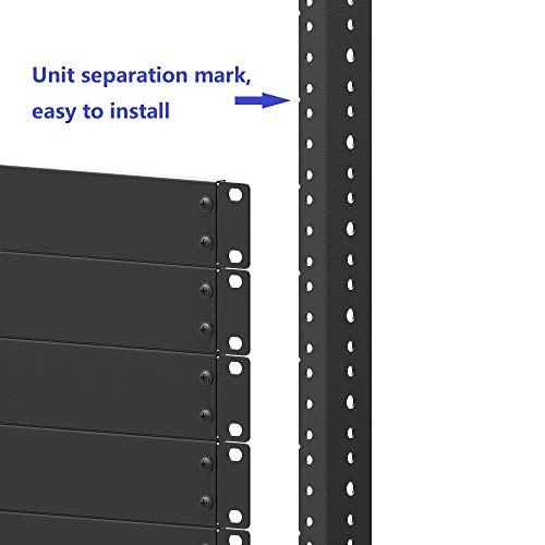 8U Steel Rack Rails Kit with Hardware - 2 Pieces (8URR) - size: 8U