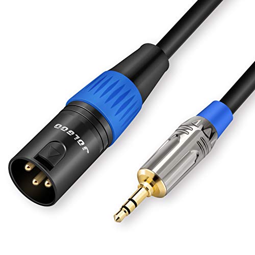 JOLGOO 3.5mm to XLR Cable, Unbalanced 1/8" Stereo Plug to XLR Male Microphone Cable, XLR to 3.5mm Cable Compatible with iPhone, iPod, Computer, Video Camera, and More, 3.3 Feet - size: 3.3 Feet, style: 3.5mm to XLR Male