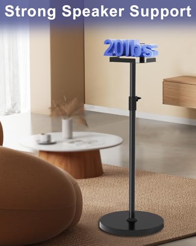 New Upgrade Height Adjustable Speaker Stand for Bose S1 Pro / S1 Pro Plus / S1 Pro+, Extends 45" to 54", Holds up to 20LBS, Heavy Duty Speakers Stands for Bose, Easy to Install, with Screws