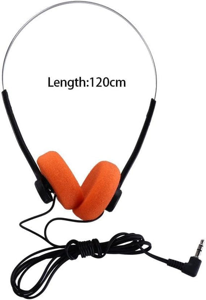 JJLFresheners Black Retro On Ear Headphones, Wired Stereo Headphones, Headphone, Lightweight Portable Headphone with Adjustable Headband,Over,Open-Ear,and Earbuds