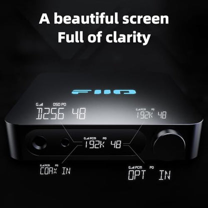 FiiO K11 DAC and Headphone Amplifier for Home Audio or PC, 6.35mm and Balanced 4.4mm, RCA, Coaxial, Optical, 1400mW, 384kHz/24Bit DSD256 (Black) - color: black / black
