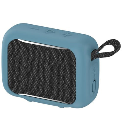 2Pack Silicone Case Compatible with JBL GO5 Bluetooth Speaker Shockproof Protective Cover, Soft Anti-Scratch Sleeve (Black/Blue) - color: Black/Blue
