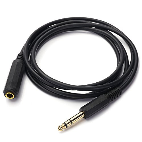 15FT 1/4 Inch Male to Female Stereo Extension Cable Gold Plated Quarter inch Headphone Extension Cable Cord - size: 15 Feet