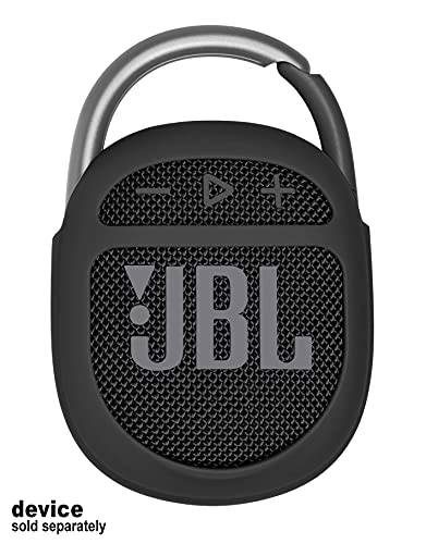 GETGEAR Silicone Cover Compatible with JBL Clip 4 Portable Speaker(Black) - color: Black