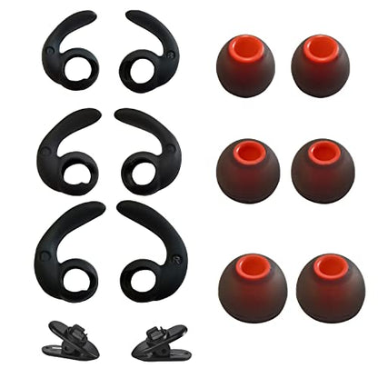 Universal Ear Fins Earhooks, Silicone Earbuds Tips, Replacement Ear Tips - size: Ear Tips-LMS Earhook
