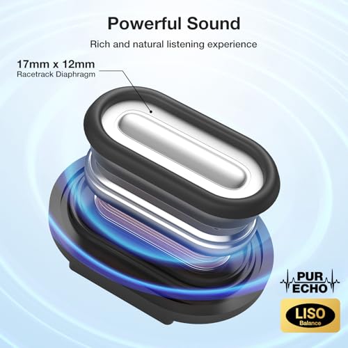 BlitzRock CT3 Open Ear Headphones Bluetooth 5.4, 32Hrs Playtime IPX5, 4-Mic ENC Clear Calls, Custom EQ App, Ergonomic Earhooks for Running/Cycling/Gym - color: Pink
