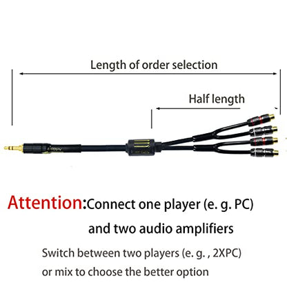 Arklove 5ft Shielded 1/8" aux Input 3.5mm RCA Output Splitter Stereo Audio Video Cable Out 3.5 Male to 4 RCA Female in Dual Speaker Cord 24k Gold Plated - size: 5ft, style: 3.5mm to rca(LR+LR)