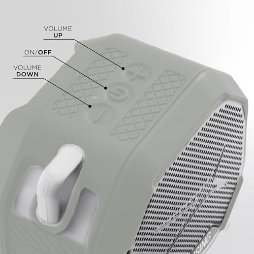 Altec Lansing HYDRATREK Magnetic Bluetooth Speaker, Waterproof IP67, Portable Speaker, True Wireless Pairing, USB-C Quick Charge, 3.7V 400mAh Battery, Voice Assistant, Perfect for Any Adventure - color: Cool Gray/White