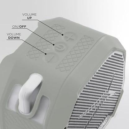 Altec Lansing HYDRATREK Magnetic Bluetooth Speaker, Waterproof IP67, Portable Speaker, True Wireless Pairing, USB-C Quick Charge, 3.7V 400mAh Battery, Voice Assistant, Perfect for Any Adventure - color: Cool Gray/White