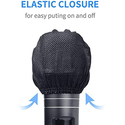 240Pcs Mic Covers Disposable Non-Woven Mic Cover Mic Microphone Windscreen & for Karaoke