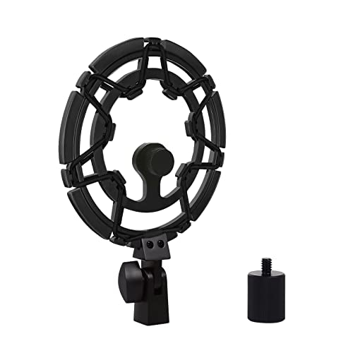 Blue Yeti Shock Mount Anti-Vibration Matching Boom Arm Stand Compatible w/Blue Yeti, Yeti X, Snowball & Blue Yeti Nano Mic (Black)
