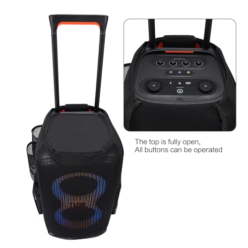 Speaker Cover for JBL PartyBox Stage 320/330, Protective Case | Fits Stage 320/330 (310 slightly loose). Heavy-duty polyester, water-resistant. no sound loss. Pockets for mic, cables