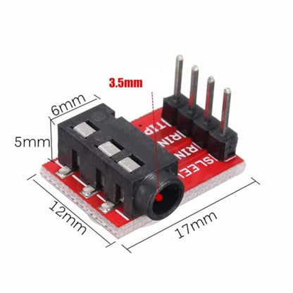 12Sets Red 3.5mm Audio Jack Breakout Headphone Video Audio MP3 Jack Module MP3 Socket Breakout Board Audio Jack Module for Arduino