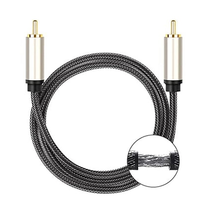 Subwoofer Cable Digital Coaxial Cable 1 to 1 Video Cable for Home Theater Sound - color: 1.5m