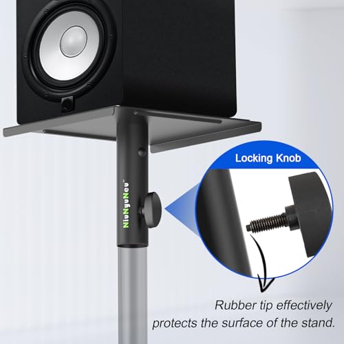 Speaker Stand Mounting Plates 35mm Pole Mount Removable Plates | 2-Pack, Metal Tray