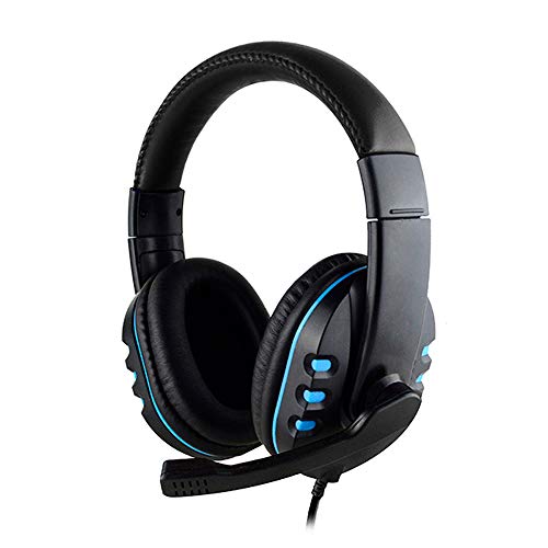 HHmei New Gaming Headset Voice Control Wired HI-FI Sound Quality for PS4 Black - PS4 Wired Headset Headset