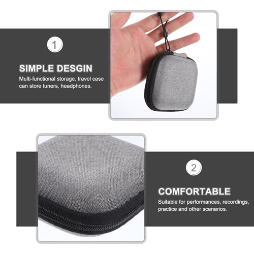 HEMOTON Portable Earbud Case with Zipper Design for Earphones and Small Items, Lightweight Oxford Cloth and Eva Material Travel Organizer Bag Suitable for Office and Travel Use