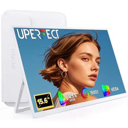UPERFECT Portable Monitor 15.6", 125% sRGB 1080P Laptop Monitor (White) - size: 15.6 Inches