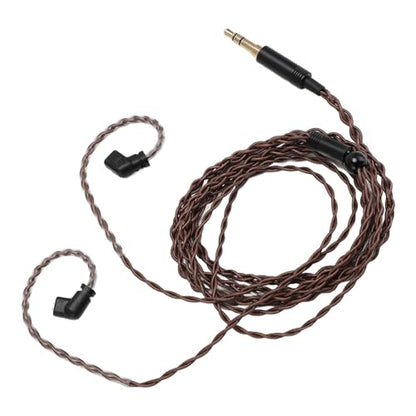 Gold Plated 3.5mm to 2 Pin 0.78mm Replacement Audio Cable, OFC Lossless Sound for QDC ZSN Pro ZSN Pro X Headphones, 3.9ft Detachable Aux Cord, Anti Tangling Ergonomic Ear Hook
