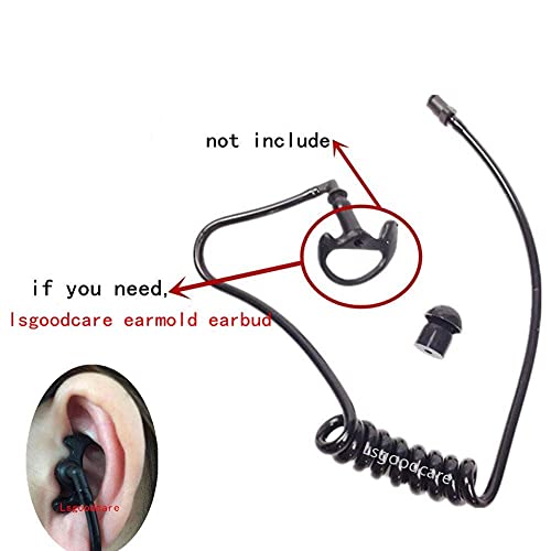 Lsgoodcare 20Pcs Replacement Covert Acoustic Air Coil Audio Tube Earbuds Black Compatible with Motorola Kenwood Icom Yaesu Acoustic Coil Tube Earpiece Headset - color: 20Pcs