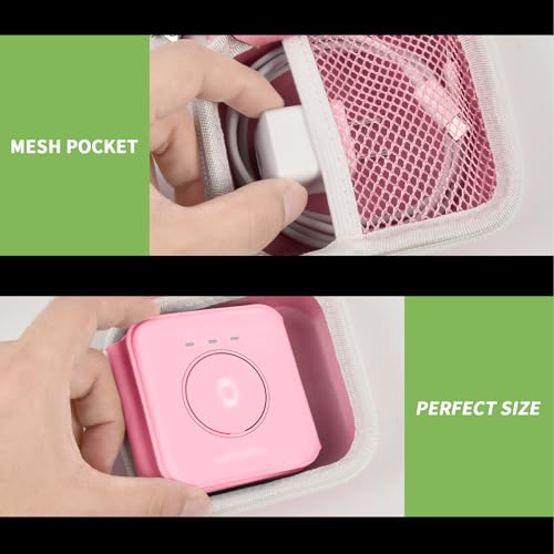 Hard Case for UCOMX/Hicober 3-in-1 Charger, Box Only | Hard shell case for UCOMX, Hicober, Iseyyox, LISEN and RTOPS 3-in-1 charger users, with divider and mesh pocket - color: Pink