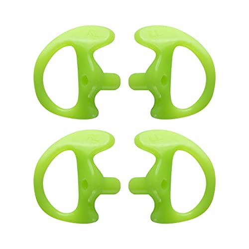 Universal Radio Replacement Earmold, Insert Soft Silicone Earmold Earbud Earplug for Two-Way Radio Coil Tube Audio Kits for Walkie Talkie Acoustic Earpiece Headset (Green, Medium, 2 Pair) - color: Green