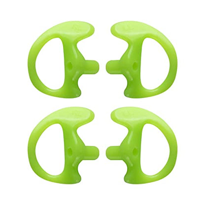 Universal Radio Replacement Earmold, Insert Soft Silicone Earmold Earbud Earplug for Two-Way Radio Coil Tube Audio Kits for Walkie Talkie Acoustic Earpiece Headset (Green, Medium, 2 Pair) - color: Green