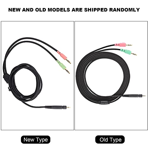Gaming Headphone Cable, 3.5mm Audio Cable, 4.3ft Headphone Replacement Cable Compatible with Sennheiser G4ME ONE PC 373D PC37X GSP350 500 600 Aux Cord Wire (Phone Version) (Pack of 2) - size: PC version (Pack of 2)