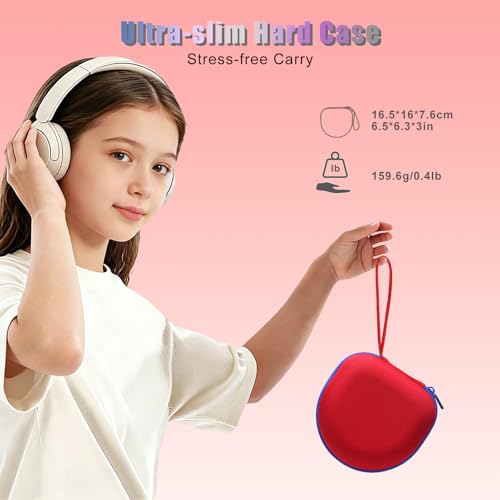 Kids Headphones Case for Spiderman/iClever Etc Headphone,Red+Blue,Case Only | Compatible with eKids Spiderman/iClever BTH12 HS19 BTH20 BTH22 BTH26/Candy Bila/Acer/MIDOLA/JoySpark/ADOOPE Etc Kid Headphone - color: Red+Blue