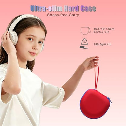 Kids Headphones Case for Spiderman/iClever Etc Headphone,Red+Blue,Case Only | Compatible with eKids Spiderman/iClever BTH12 HS19 BTH20 BTH22 BTH26/Candy Bila/Acer/MIDOLA/JoySpark/ADOOPE Etc Kid Headphone - color: Red+Blue