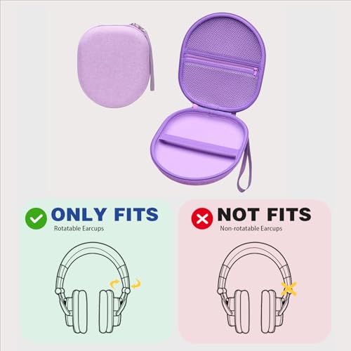 Headphone Headset Case Compatible with TALIX H30/Jlab/JBL Tune 520BT 720BT/BERIBES/KVIDIO/Soundcore by Anker/Sony Wireless On-Ear Headphones, Purple - color: Purple