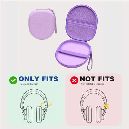 Headphone Headset Case Compatible with TALIX H30/Jlab/JBL Tune 520BT 720BT/BERIBES/KVIDIO/Soundcore by Anker/Sony Wireless On-Ear Headphones, Purple - color: Purple