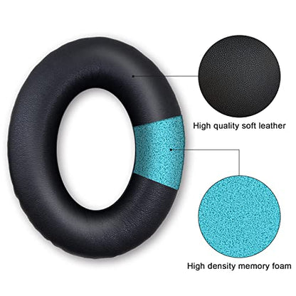 Replacement Ear Pads for Bose QuietComfort 35 35 II 15 25(qc 35 25 15/QC35 ii), Headphone Ear Covers, High Density Memory Cotton, Soft Leather, Adaptive Noise Isolation Headphones Pads Cushions - color: black, style: QC25