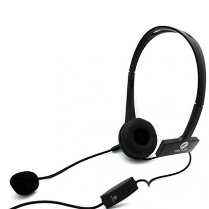 Compatible with Moto E5, E5 Plus - Wired Headset Mono Handsfree Headphone 3.5mm Earphone Earpiece Boom Microphone Single Earbud [Black] Works with Motorola Moto E5 Plus