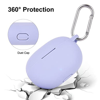 AIRSPO Silicone Case Compatible with Beats Studio Buds Case 2021 Soft Protective Cover for Beats Wireless Earbuds with Keychain (Lilac) - color: Lilac