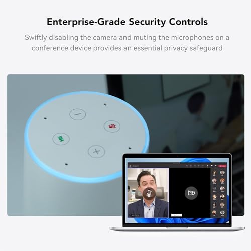 NUROUM C20 HD Video Conference Webcam with Microphone and Speaker | 4 Noise Cancelling MEMS Mics, 2MP CMOS Sensor, 100° FOV, 13ft Voice Pickup, Plug and Play, Broad Compatibility