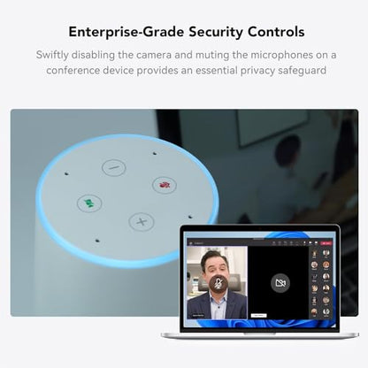 NUROUM C20 HD Video Conference Webcam with Microphone and Speaker | 4 Noise Cancelling MEMS Mics, 2MP CMOS Sensor, 100° FOV, 13ft Voice Pickup, Plug and Play, Broad Compatibility