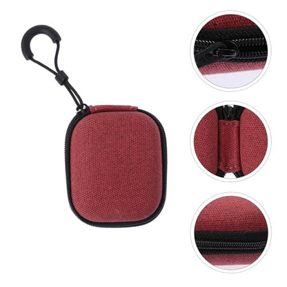 Vaguelly Pressure-Resistant Earphone and Charger Cable Organizer Bag, Mini Waterproof Zipper Pouch for Travel and Daily Use, Lightweight Red Eva Storage Case for Electronics