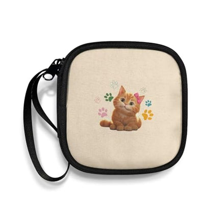 Rectangle Shaped Portable Protection Earphone Case Lightweight Universal Carrying Bag Wired/Bluetooth Headset Box Storage Pouch(Cat) - color: Cat