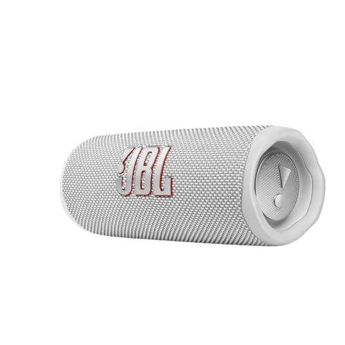 JBL Flip 6 - Portable Waterproof Speaker - White | Louder, more powerful sound, IP67 waterproof and dustproof, 12 Hours of Playtime, Bold design - color: White
