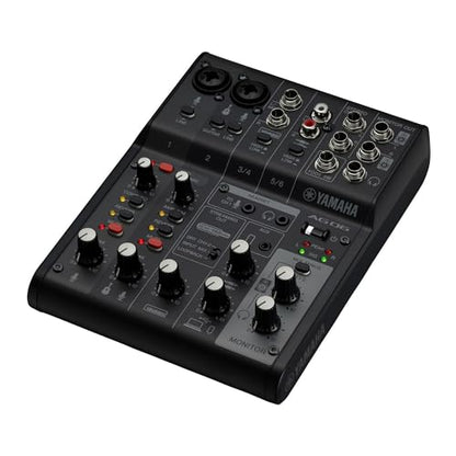 Yamaha AG06MK2 Black 6-Channel Live Streaming Loopback Mixer/USB Interface with Steinberg Software Suite | with LOOPBACK, DSP Effects, Cubase AI And WaveLab Cast - color: Black, style: AG06 MK2