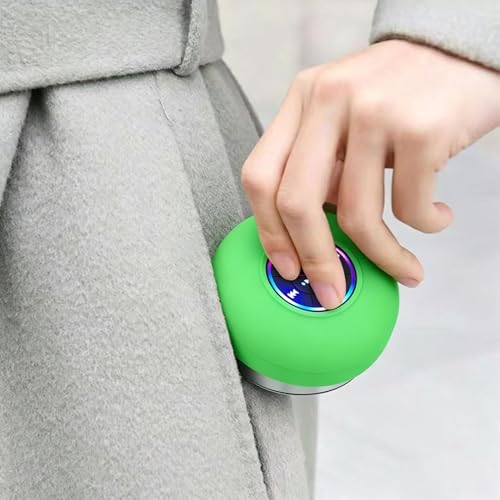 Mini Bluetooth Shower Speaker Green, Silicone Suction Cup Portable Speaker with LED Lights, IPX4 Waterproof, Built in Mic, for Bathroom Kitchen Outdoors, Ideal Gifts (Green) - color: Green