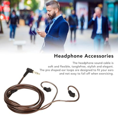 SUNGOOYUE 120cm Bronze 2 Pin 0.78mm Headphone Cable for UE, CCA, TRN, QDC and Other Compatible Earphones