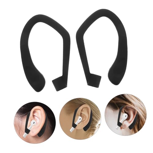 jojofuny 1pair Soft Silicone Ear Hooks for Earphones Loss Prevention Compatible Earbuds for Running Gym Jogging and Cycling